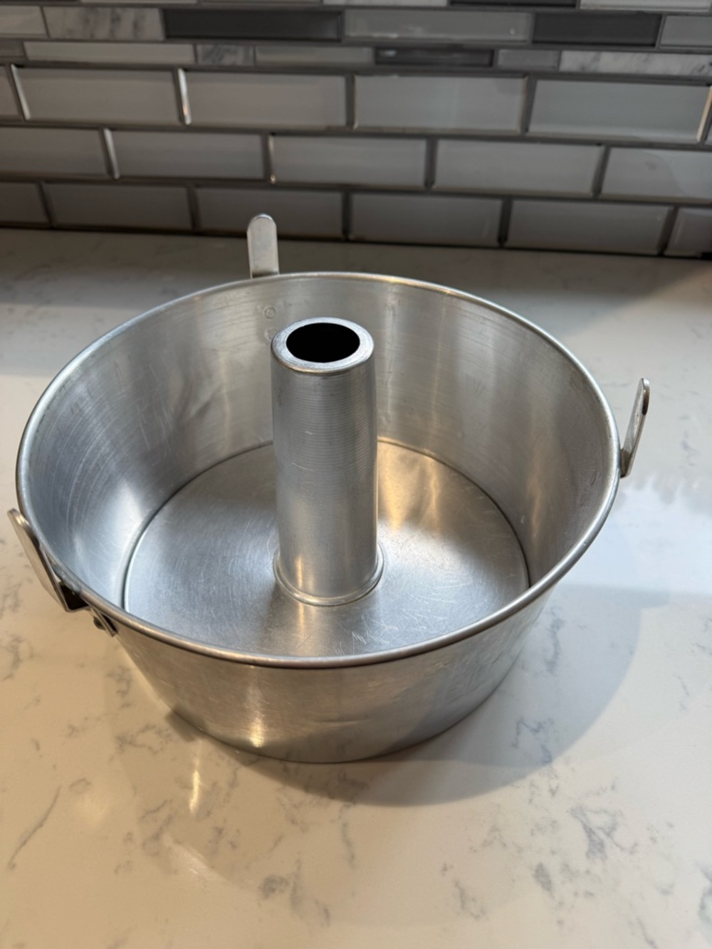 Vintage Removable Center Tube Cake Pan - Silver Aluminum